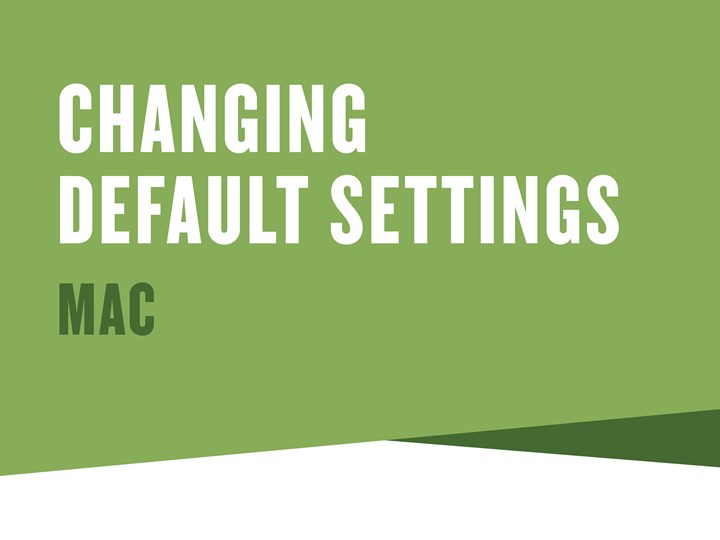 Changing Default Printer Settings (Mac)